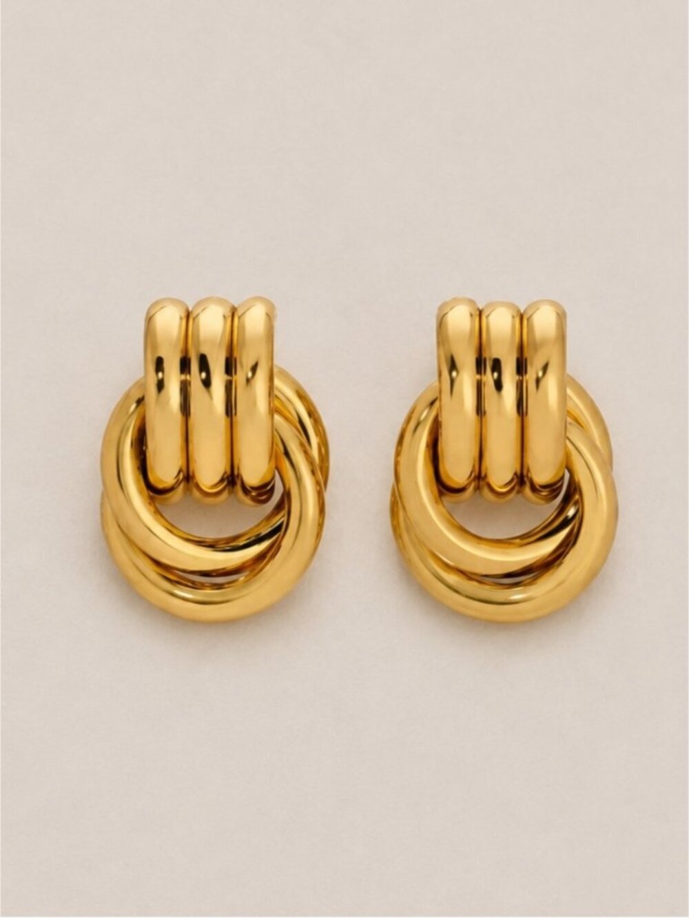 New! Gold Baby Knot Earrings NWOT